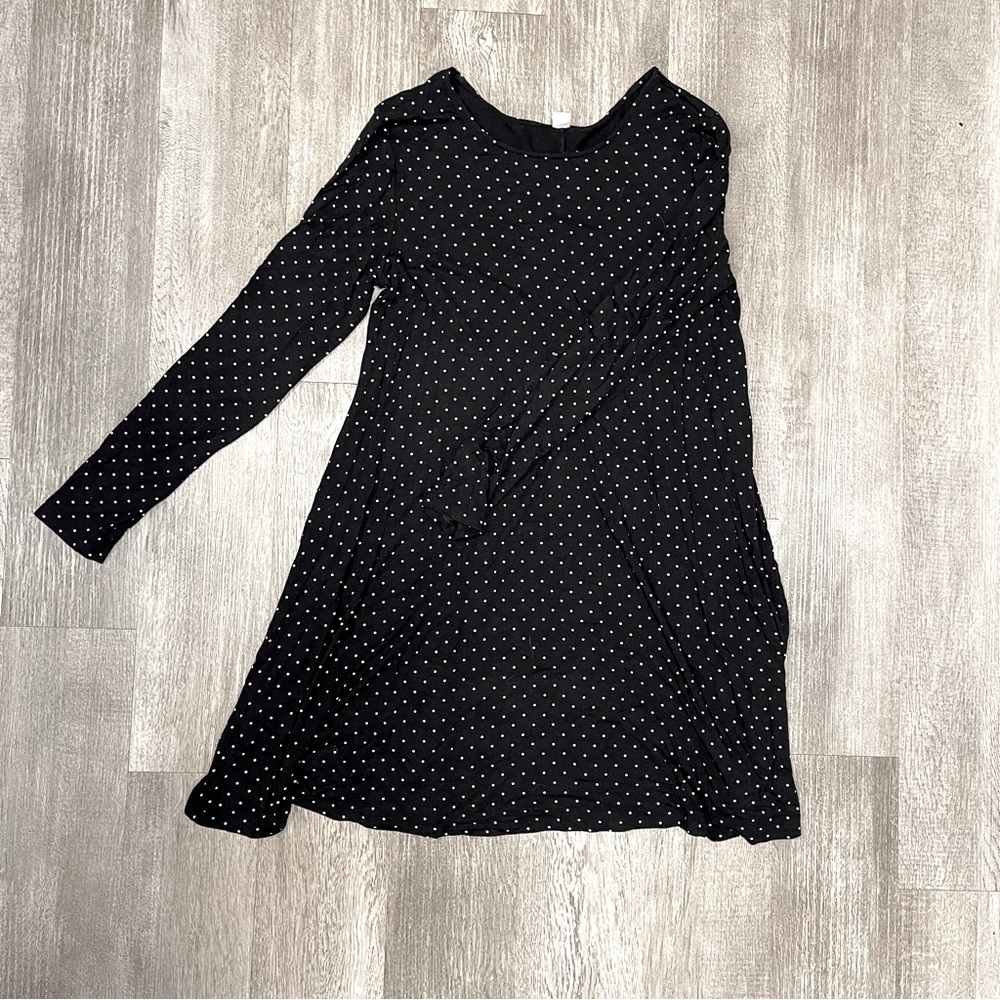 Old Navy Dress | Black with White Polka Dots